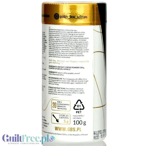 GBS Angelo Wanilia - smakowa kawa rozpuszczalna 60mg kofeiny bez cukru i słodzików by Golden Bow Solutions (gbs-angelo-wanilia-smakowa-kawa-rozpuszczalna-60mg-kofeiny-bez-cukru-i-slodzikow)