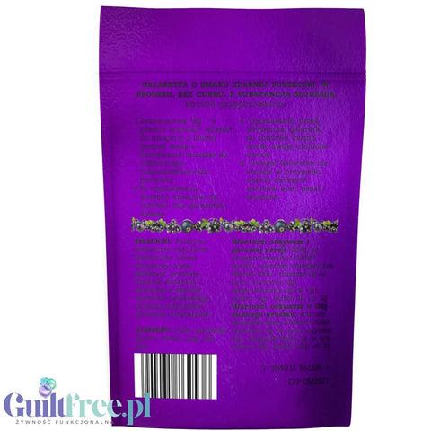 Funky Jelly Blackcurrant x 15 porcji - kwaśna galaretka bez cukru 19kcal, smak czarna porzeczka by Funky Flavors (funky-jelly-blackcurrant-x-15-porcji-kwasna-galaretka-bez-cukru-19kcal-smak-czarna-porzeczka)