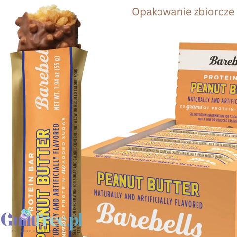 Barebells Peanut Butter - 20g białka & 200 kcal, baton białkowy bez cukru wersja UE by Barebells (barebells-peanut-butter-20g-bialka-200-kcal-baton-bialkowy-bez-cukru)