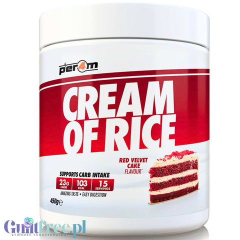 Per4m Cream of Rice, Red Velvet Cake 450g - kleik ryżowy bez cukru, regeneracyjny posiłek treningowy, smak Ciasto Czekoladowe by per4m® (per4m-cream-of-rice-red-velvet-cake-450g-kleik-ryzowy-bez-cukru-regeneracyjny-posilek-treningowy-smak-ciasto-czekoladowe)