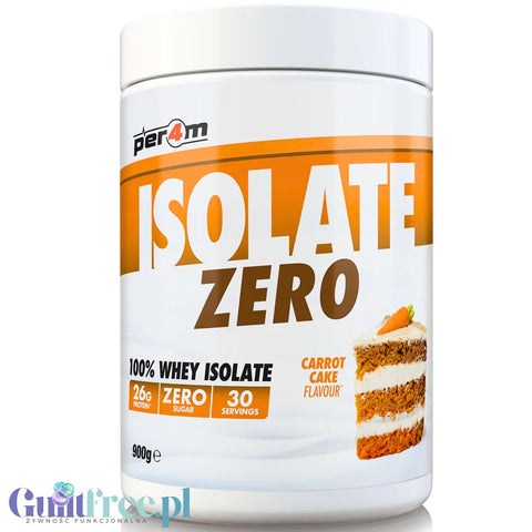 Per4m Isolate Zero Carrot Cake 0,9kg - 100% WPI, 26g białka & 107kcal by per4m® (per4m-isolate-zero-carrot-cake-09kg-100-wpi-26g-bialka-107kcal)