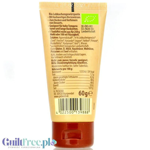 Pickerd Bio Lebkuchen Gewürz-Paste - wegańska pasta piernikowa z syropem z agawy by Pickerd (pickerd-bio-lebkuchen-gewuerz-paste-ekologiczna-weganska-pasta-piernikowa)