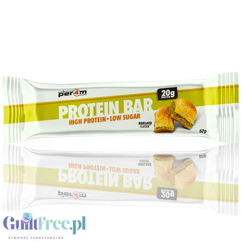 Per4m Protein Bar Baklava - baton białkowy 20g białka, z pistacjami i białą czekoladą by per4m® (per4m-protein-bar-baklava-baton-bialkowy-20g-bialka-smak-baklawy)