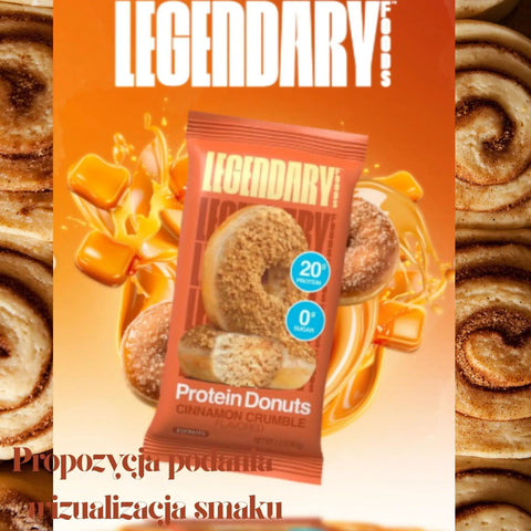 Legendary Foods Protein Donuts Cinnamon Crumble - donuty bez glutenowe 20g białka z posypką by Legendary Foods (legendary-foods-protein-donuts-cinnamon-crumble-donuty-bez-glutenowe-20g-bialka-z-posypka)