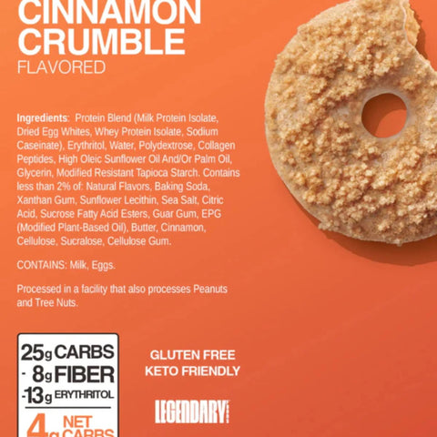Legendary Foods Protein Donuts Cinnamon Crumble - donuty bez glutenowe 20g białka z posypką by Legendary Foods (legendary-foods-protein-donuts-cinnamon-crumble-donuty-bez-glutenowe-20g-bialka-z-posypka)