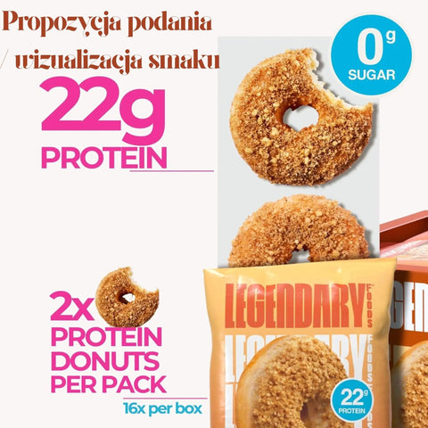 Legendary Foods Protein Donuts Cinnamon Crumble - donuty bez glutenowe 20g białka z posypką by Legendary Foods (legendary-foods-protein-donuts-cinnamon-crumble-donuty-bez-glutenowe-20g-bialka-z-posypka)