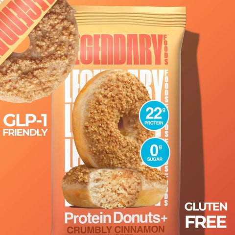 Legendary Foods Protein Donuts Cinnamon Crumble - donuty bez glutenowe 20g białka z posypką by Legendary Foods (legendary-foods-protein-donuts-cinnamon-crumble-donuty-bez-glutenowe-20g-bialka-z-posypka)