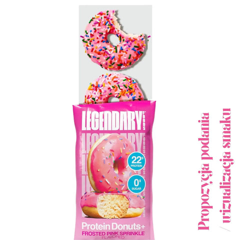 Legendary Foods Protein Donuts Pink Sprinkle - keto donuty proteinowe bez cukru i glutenu 20g białka by Legendary Foods (legendary-foods-protein-donuts-pink-sprinkle-keto-donuty-proteinowe-bez-cukru-i-glutenu-20g-bialka)