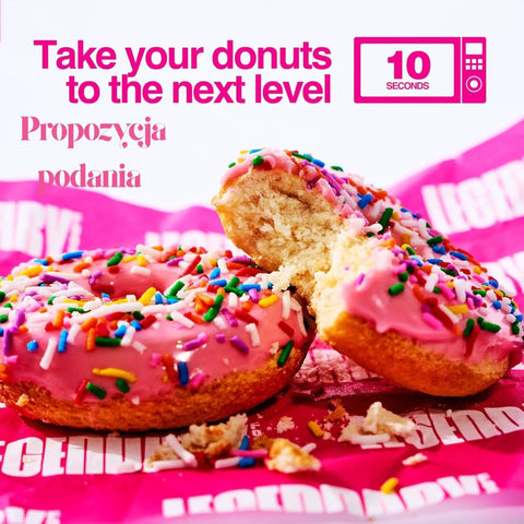 Legendary Foods Protein Donuts Pink Sprinkle - keto donuty proteinowe bez cukru i glutenu 20g białka by Legendary Foods (legendary-foods-protein-donuts-pink-sprinkle-keto-donuty-proteinowe-bez-cukru-i-glutenu-20g-bialka)