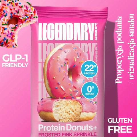 Legendary Foods Protein Donuts Pink Sprinkle - keto donuty proteinowe bez cukru i glutenu 20g białka by Legendary Foods (legendary-foods-protein-donuts-pink-sprinkle-keto-donuty-proteinowe-bez-cukru-i-glutenu-20g-bialka)