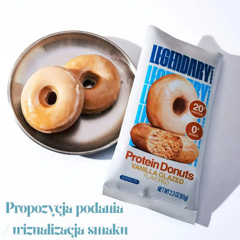 Legendary Foods Protein Donuts Vanilla Glazed - donuty waniliowe z lukrem 20g białka by Legendary Foods (legendary-foods-protein-donuts-vanilla-glazed-donuty-waniliowe-z-lukrem-20g-bialka)