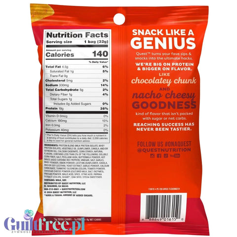 Quest Tortilla Chips, Buffalo Ranch - chipsy proteinowe 18g białka, OSTRE (!) Buffalo & Limonka by Quest Nutrition (quest-tortilla-chips-buffalo-ranch-chipsy-proteinowe-18g-bialka-ostre-buffalo-limonka)