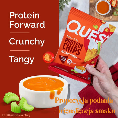 Quest Tortilla Chips, Buffalo Ranch - chipsy proteinowe 18g białka, OSTRE (!) Buffalo & Limonka by Quest Nutrition (quest-tortilla-chips-buffalo-ranch-chipsy-proteinowe-18g-bialka-ostre-buffalo-limonka)