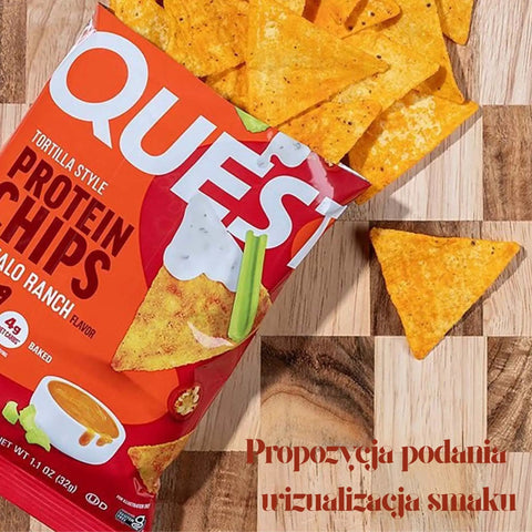 Quest Tortilla Chips, Buffalo Ranch - chipsy proteinowe 18g białka, OSTRE (!) Buffalo & Limonka by Quest Nutrition (quest-tortilla-chips-buffalo-ranch-chipsy-proteinowe-18g-bialka-ostre-buffalo-limonka)