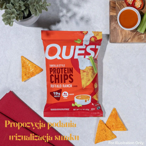 Quest Tortilla Chips, Buffalo Ranch - chipsy proteinowe 18g białka, OSTRE (!) Buffalo & Limonka by Quest Nutrition (quest-tortilla-chips-buffalo-ranch-chipsy-proteinowe-18g-bialka-ostre-buffalo-limonka)