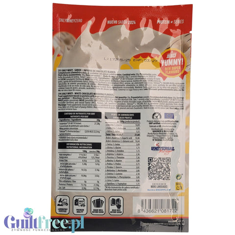 BIG® Only Whey Zero Minidona White Choco 30g - odżywka białkowa WPC Lacprodan z białą czekoladą by MAX Protein® (big-only-whey-zero-minidona-white-choco-30g-odzywka-bialkowa-wpc-lacprodan-z-biala-czekolada)