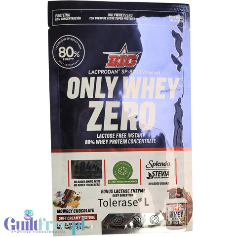 BIG® Only Whey Zero Mowgly Chocolate 30g - odżywka WPC Lacprodan, smak Czekolada & Maślany Herbatnik by MAX Protein® (big-only-whey-zero-mowgly-chocolate-30g-odzywka-wpc-lacprodan-micelpure-smak-czekolada-maslany-herbatnik)
