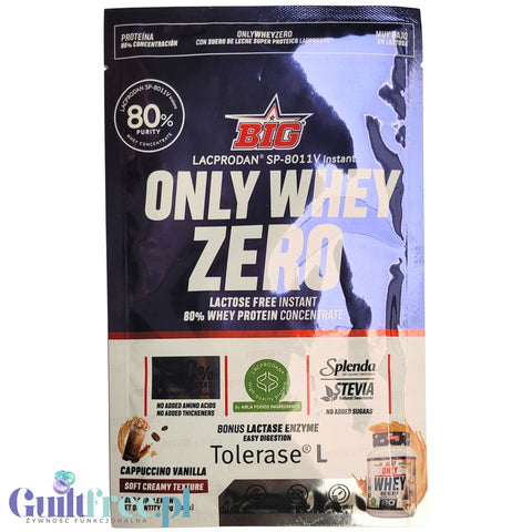 BIG® Only Whey Zero Cappuccino Vanilla 30g - kremowa odżywka białkowa WPC Lacprodan 80 ze stewią by MAX Protein® (big-only-whey-zero-cappuccino-vanilla-30g-kremowa-odzywka-bialkowa-wpc-lacprodan-80-ze-stewia)