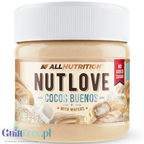 NUTLOVE Cocos Buenos With Wafers 200g - krem kokosowo-migdałowy bez dodatku cukru by AllNutrition (nutlove-cocos-buenos-with-wafers-200g-krem-kokosowo-migdalowy-bez-dodatku-cukru)