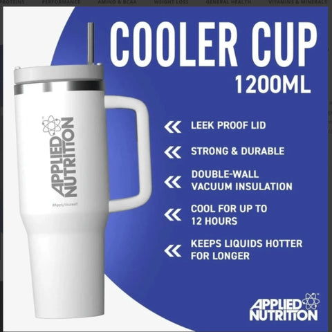 Applied Nutrition Cooler Cup 1200ml White - kubek termiczny ze stali nierdzewnej Stanley by Applied Nutrition (applied-nutrition-cooler-cup-1200ml-white-kubek-termiczny-ze-stali-nierdzewnej-stanley)