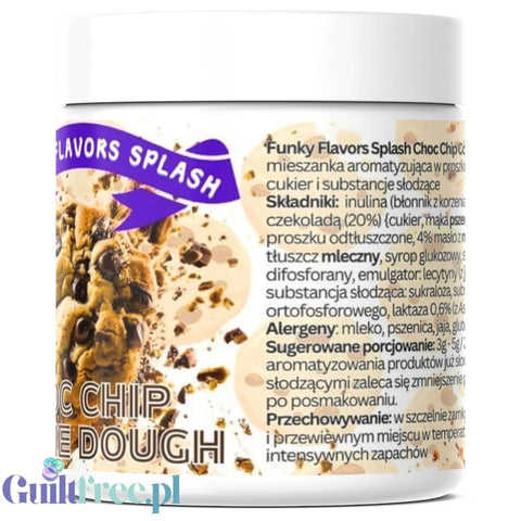 Funky Flavors Splash Chocolate Chip Cookie Dough 50g - aromat słodzący w proszku bez cukru, smak Maślanego Herbatnika by Funky Flavors (funky-flavors-splash-chocolate-chip-cookie-dough-50g-aromat-slodzacy-w-proszku-bez-cukru-smak-maslanego-herbatnika)