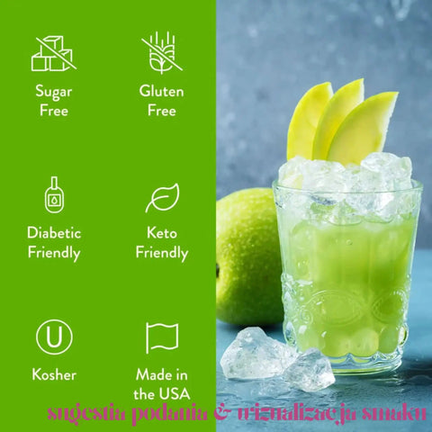 Jordan's Skinny Syrups Dragon™ Sour Green Apple - syrop do kawy i deserów, bez cukru i kalorii (Kwaśne Zielone Jabłko) by Skinny Mixes Jordan's (jordan-s-skinny-syrups-dragon-sour-green-apple-syrop-do-kawy-i-deserow-bez-cukru-i-kalorii-kwasne-zielone-jablko)