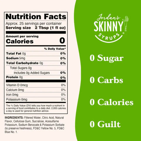 Jordan's Skinny Syrups Dragon™ Sour Green Apple - syrop do kawy i deserów, bez cukru i kalorii (Kwaśne Zielone Jabłko) by Skinny Mixes Jordan's (jordan-s-skinny-syrups-dragon-sour-green-apple-syrop-do-kawy-i-deserow-bez-cukru-i-kalorii-kwasne-zielone-jablko)