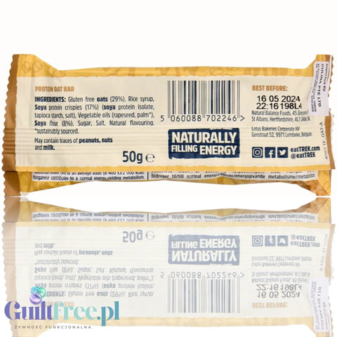 Trek Protein Flapjack Original Oat - bezglutenowy wegański baton z ciemną czekoladą 9g białka by Trek (trek-protein-flapjack-original-oat-bezglutenowy-weganski-baton-z-ciemna-czekolada-9g-bialka)