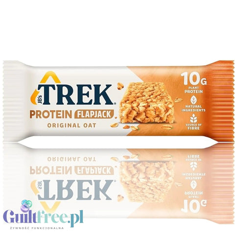 Trek Protein Flapjack Original Oat - bezglutenowy wegański baton z ciemną czekoladą 9g białka by Trek (trek-protein-flapjack-original-oat-bezglutenowy-weganski-baton-z-ciemna-czekolada-9g-bialka)