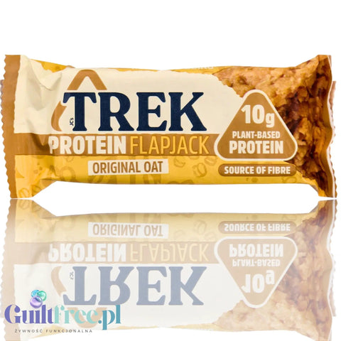 Trek Protein Flapjack Original Oat - bezglutenowy wegański baton z ciemną czekoladą 9g białka by Trek (trek-protein-flapjack-original-oat-bezglutenowy-weganski-baton-z-ciemna-czekolada-9g-bialka)