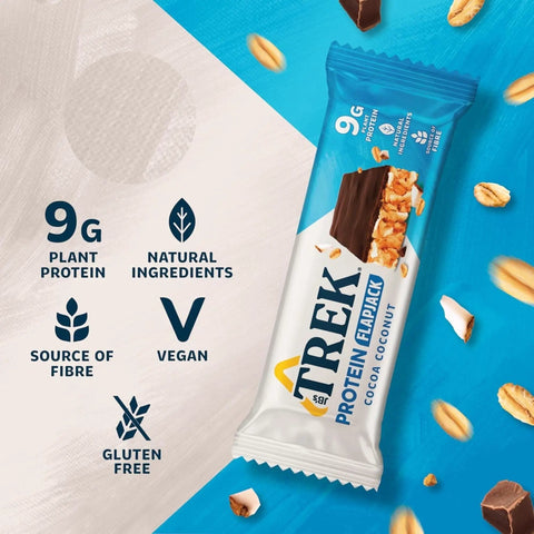 Trek Protein Flapjack Cocoa Coconut - bezglutenowy wegański baton z ciemną czekoladą 9g białka by Trek (trek-protein-flapjack-cocoa-coconut-bezglutenowy-weganski-baton-z-ciemna-czekolada-9g-bialka)