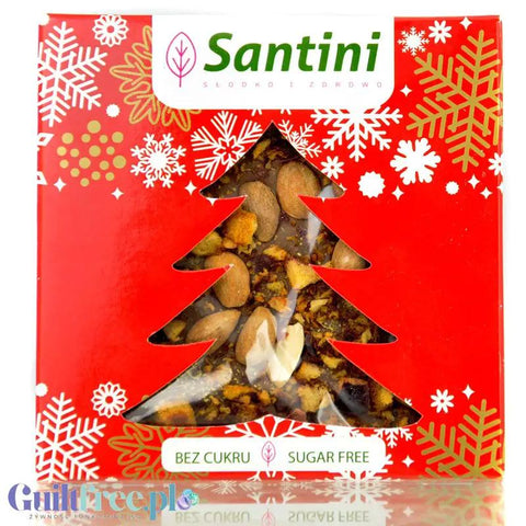 Santini Christmas Mleczna czekolada Śliwka, Migdał & Kardamon bez dodatku cukru, wersja świąteczna by Santini (santini-christmas-mleczna-czekolada-bez-cukru-z-liofilizowana-sliwka-migdalem-i-kardamonem)