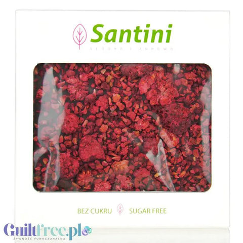 Santini Ciemna Czekolada & Maliny, ręcznie robiona czekolada bez cukru z ksylitolem by Santini (santini-ciemna-czekolada-maliny-recznie-robiona-czekolada-bez-cukru-z-ksylitolem-1)