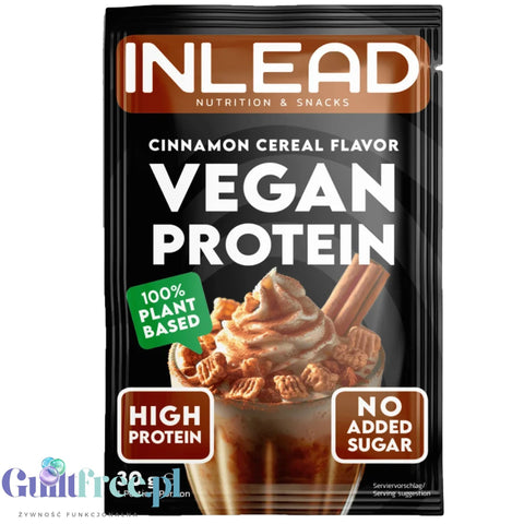 Inlead Vegan Protein Cinnamon Cereal 30g - wegańska odżywka proteinowa na bazie 4 białek roślinnych ze stewią by InLead (inlead-vegan-protein-cinnamon-cereal-30g-weganska-odzywka-proteinowa-na-bazie-4-bialek-roslinnych-ze-stewia)