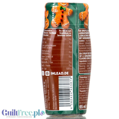 Inlead Barista Syrup Gingerbread - skoncentrowane piernikowe kropelki do kawy bez cukru i kalorii by InLead (inlead-barista-syrup-gingerbread-skoncentrowane-kropelki-do-kawy-bez-cukru-i-kalorii)