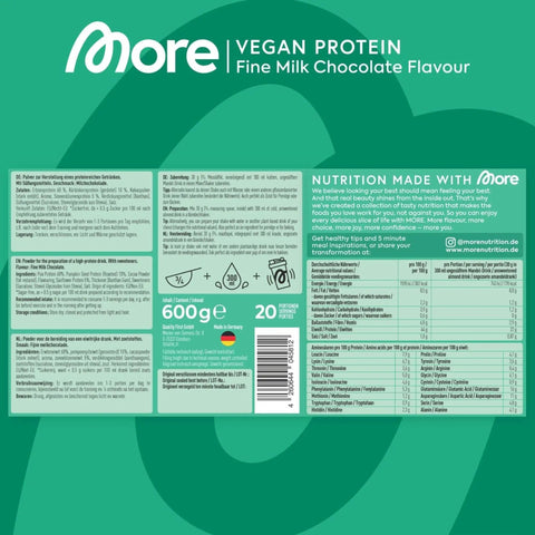 More Nutrition Vegan Protein Fine Milk Chocolate - wegańska odżywka białkowa, smak Shake Czekoladowy by More Nutrition (more-nutrition-vegan-protein-fine-milk-chocolate-weganska-odzywka-bialkowa-smak-shake-czekoladowy)