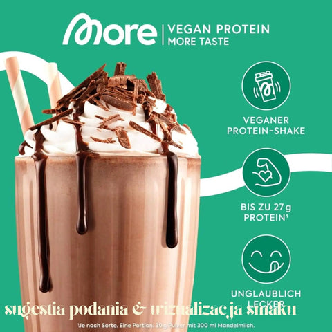 More Nutrition Vegan Protein Fine Milk Chocolate - wegańska odżywka białkowa, smak Shake Czekoladowy by More Nutrition (more-nutrition-vegan-protein-fine-milk-chocolate-weganska-odzywka-bialkowa-smak-shake-czekoladowy)