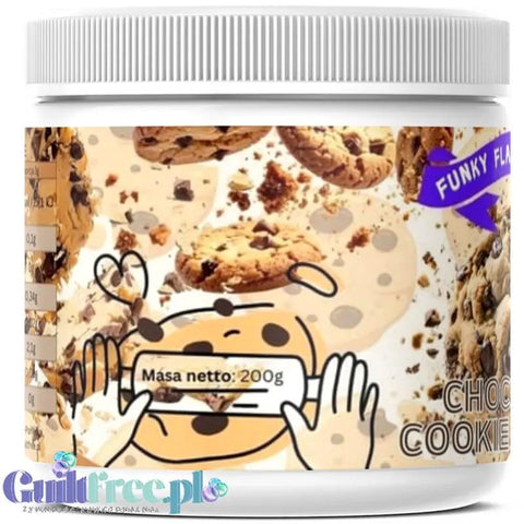 Funky Flavors Splash Chocolate Chip Cookie Dough 200g - aromat słodzący w proszku bez cukru, smak Maślanego Herbatnika by Funky Flavors (funky-flavors-splash-chocolate-chip-cookie-dough-200g-aromat-slodzacy-w-proszku-bez-cukru-smak-maslanego-herbatnika)