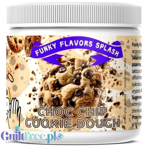 Funky Flavors Splash Chocolate Chip Cookie Dough 200g - aromat słodzący w proszku bez cukru, smak Maślanego Herbatnika by Funky Flavors (funky-flavors-splash-chocolate-chip-cookie-dough-200g-aromat-slodzacy-w-proszku-bez-cukru-smak-maslanego-herbatnika)