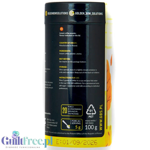 GBS Angelo, Cynamonka z Kremem Wiśniowym 100g - smakowa kawa rozpuszczalna, sezonowa edycja limitowana Jesieniara Edition by Golden Bow Solutions (gbs-angelo-cynamonka-z-kremem-wisniowym-100g-smakowa-kawa-rozpuszczalna-sezonowa-edycja-limitowana-jesieniara-edition)