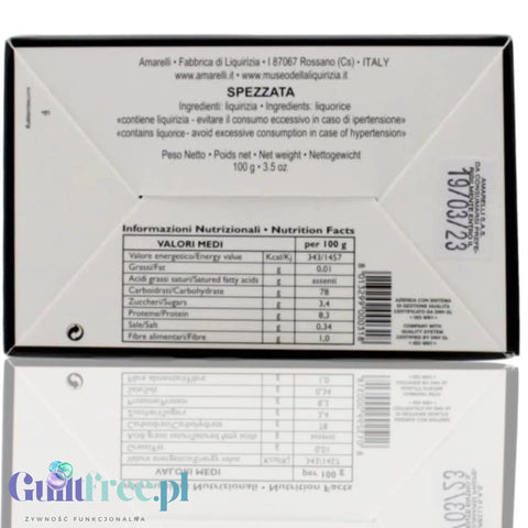 Amarelli Liquirizia Spezzata 100g - czysta kalabryjska lukrecja anyżkowa 100% bez cukru i słodzików by Amarelli (amarelli-liquirizia-spezzata-100g-czysta-kalabryjska-lukrecja-anyzkowa-100-bez-cukru-i-slodzikow)