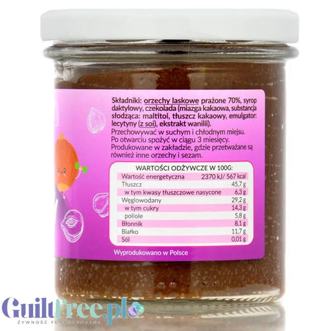 Krukam CzekoLaska, pasta orzechowo-daktylowa bez dodatku cukru by KruKam (krukam-czekolaska-pasta-orzechowo-daktylowa-z-erytrolem)