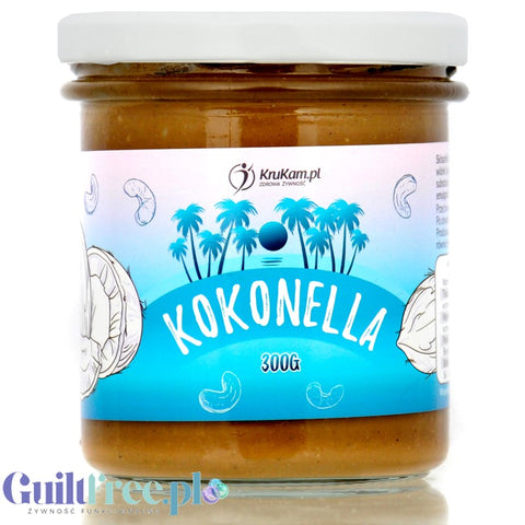 Krukam Kokonella - kakaowa pasta nerkowcowa z kokosem bez dodatku cukru by KruKam (krukam-kokonella-kakaowa-pasta-nerkowcowa-z-kokosem-slodzona-erytrolem)