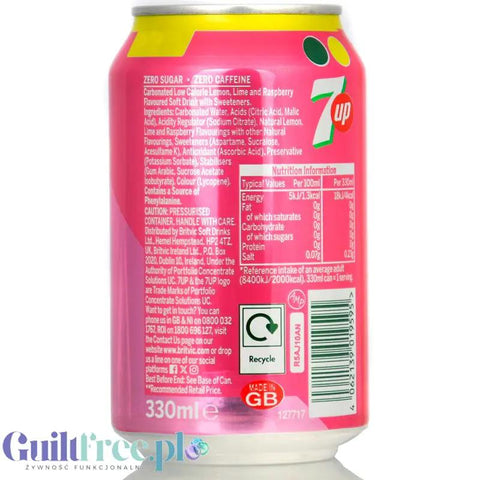 7up Pink Lemonade Zero Sugar 330ml - różowa lemoniada bez cukru by 7up (7up-pink-lemonade-zero-sugar-330ml-rozowa-lemoniada-bez-cukru)