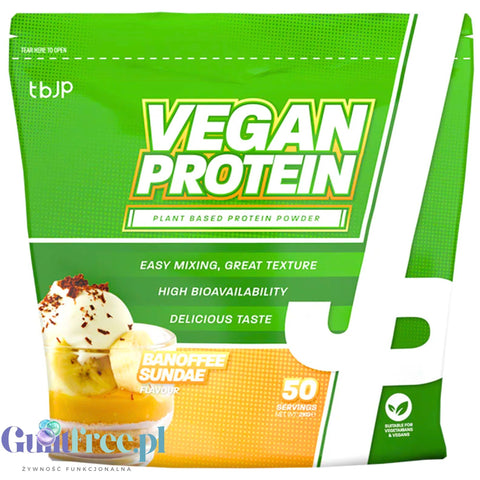 TBJP Vegan Protein Banoffee Sundae 2KG - wegańska odżywka białkowa bez cukru z witaminami i minerałami by TBJP (tbjp-vegan-protein-banoffee-sundae-2kg-weganska-odzywka-bialkowa-bez-cukru-z-witaminami-i-mineralami)