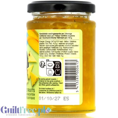 Rabeko Jam Light Exotic Fruits - niskosłodzony dżem z owoców tropikalnych 89% mniej cukru by Rabeko (rabeko-jam-light-exotic-fruits-niskoslodzony-dzem-z-owocow-tropikalnych-89-mniej-cukru)