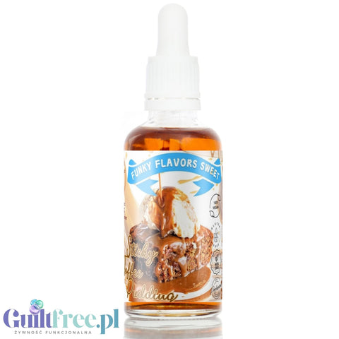 Funky Flavors Sweet Sticky Toffee - kropelki słodzące bez kalorii o smaku puddingu z sosem toffee