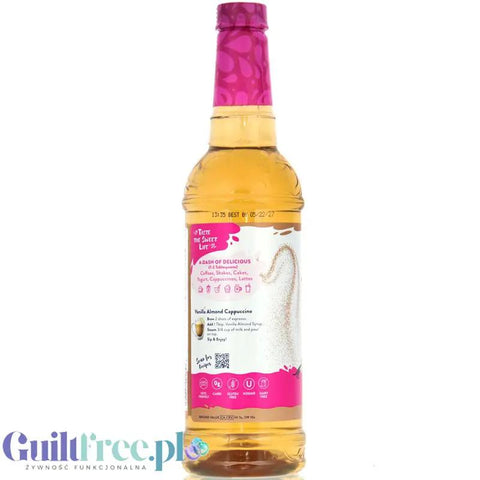 Jordan's Skinny Syrups Vanilla & Almond - syrop do kawy bez cukru i kalorii, smak waniliowo-migdałowy by Skinny Mixes Jordan's (skinny-syrups-syrop-wanilia-migdal-0kcal)