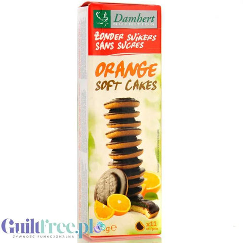 Damhert Orange Soft Cakes - biszkopty z galaretką pomarańczową i czekoladą bez cukru i oleju palmowego by Damhert (damhert-orange-soft-cakes-biszkopty-z-galaretka-pomaranczowa-i-czekolada-bez-cukru-i-oleju-palmowego)