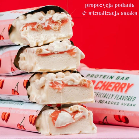 Barebells Barebells Wild Cherry - miękki baton białkowy z nadzieniem wiśniowym w polewie z białej czekolady - Protein Bars